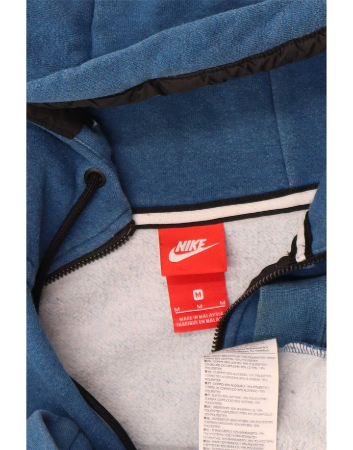 Ανδρικό πουλόβερ Nike με φερμουάρ με κουκούλα σε μεσαίο μπλε χρώμα, βαμβακερό