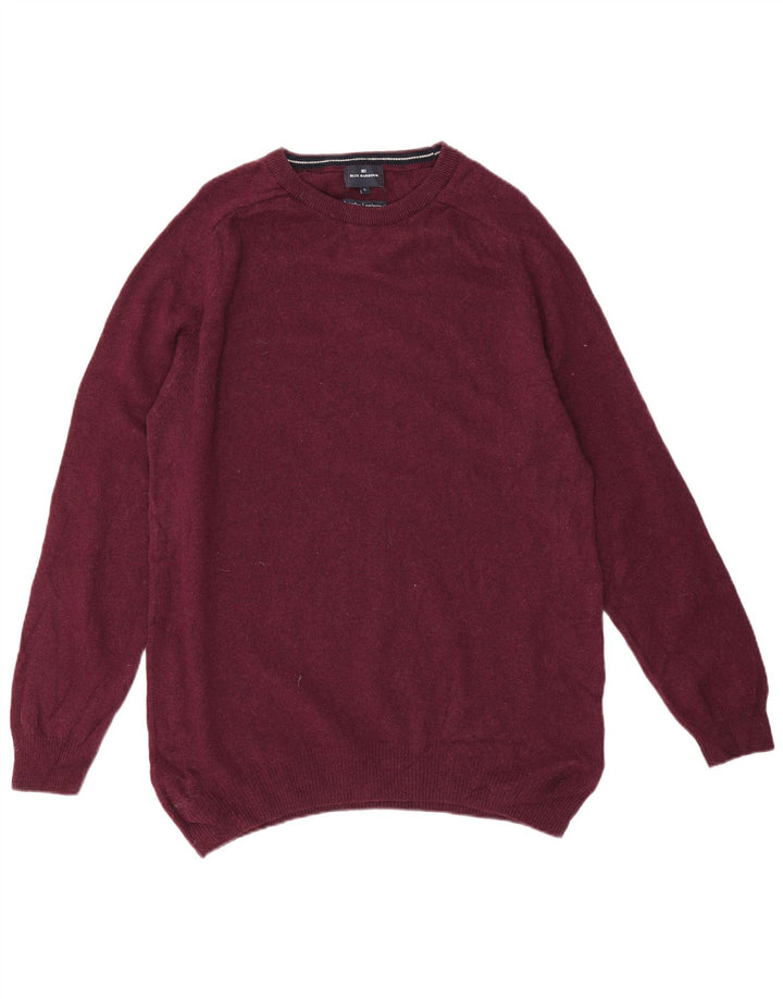 Ανδρικό πουλόβερ Marks & Spencer Blue Harbour Crew Neck Jumper Large Burgundy