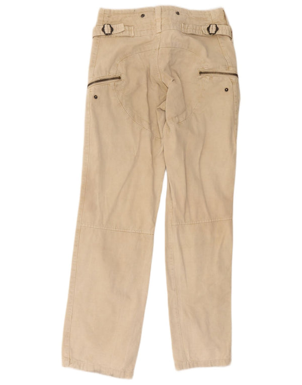 Vintage Ανδρικό ίσιο παντελόνι Cargo IT 44 XS W30 L31 Μπεζ βαμβακερό