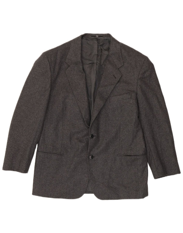 Valentino Ανδρικό μπουφάν σακάκι με 2 κουμπιά IT 54 2XL Γκρι παρθένο μαλλί