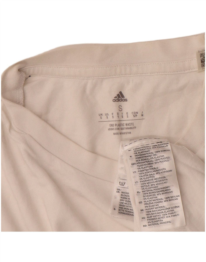 Ανδρικό γραφικό T-Shirt Adidas Top Μικρό λευκό βαμβακερό