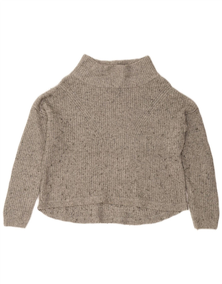 FRENCH CONNECTION Womens Turtle Neck Jumper Sweater UK 14 Medium Grey