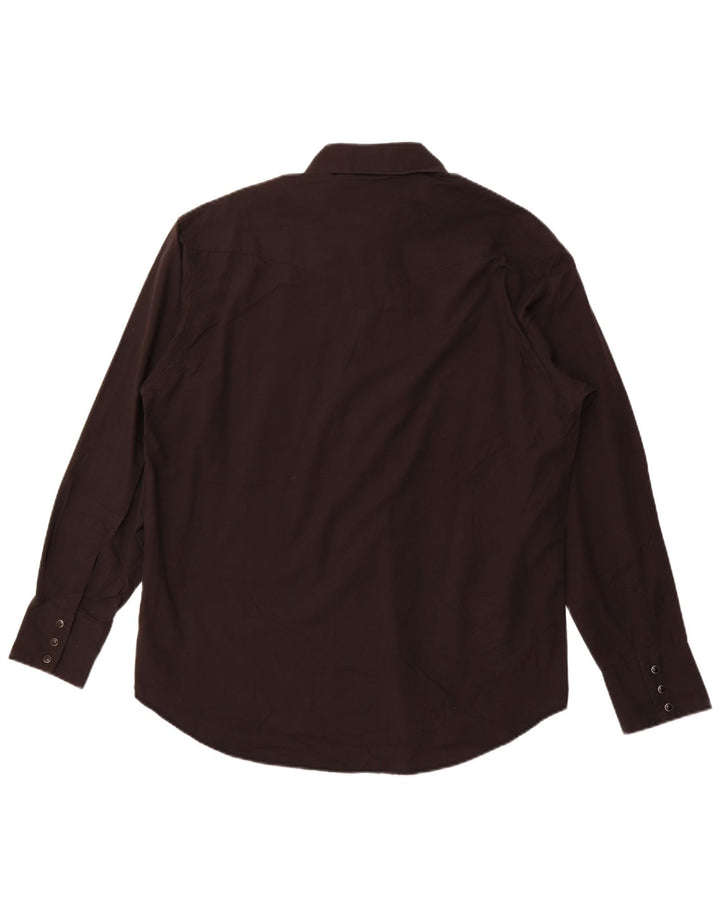 Ανδρικό πουκάμισο WRANGLER Μαύρο μεγάλο βαμβακερό