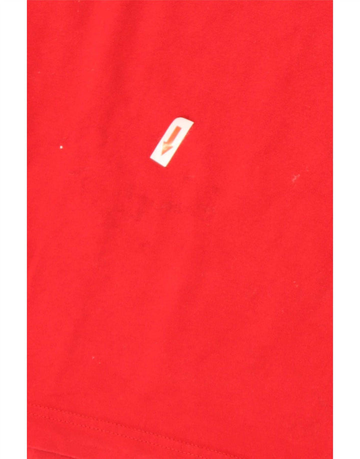 Ανδρικό γραφικό T-Shirt Adidas Top Μεσαίο κόκκινο βαμβακερό