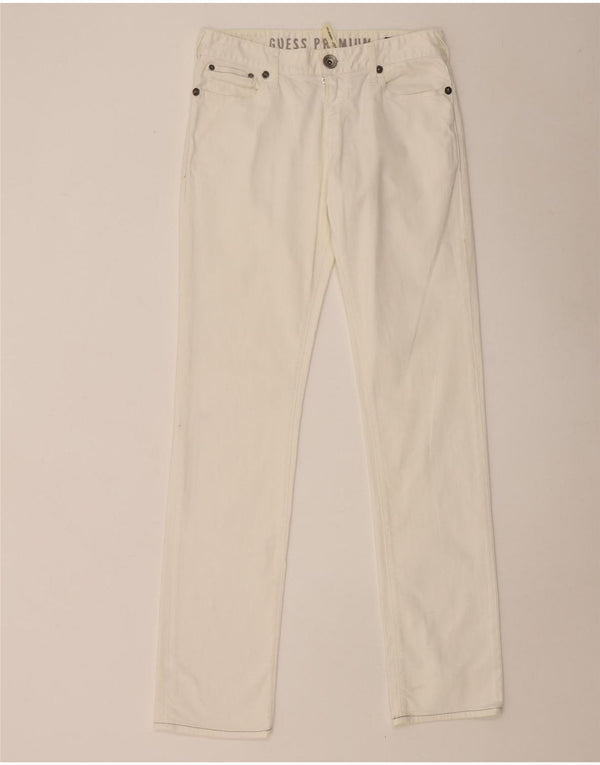 Guess Γυναικείο Slim Jeans W30 L34 Λευκό