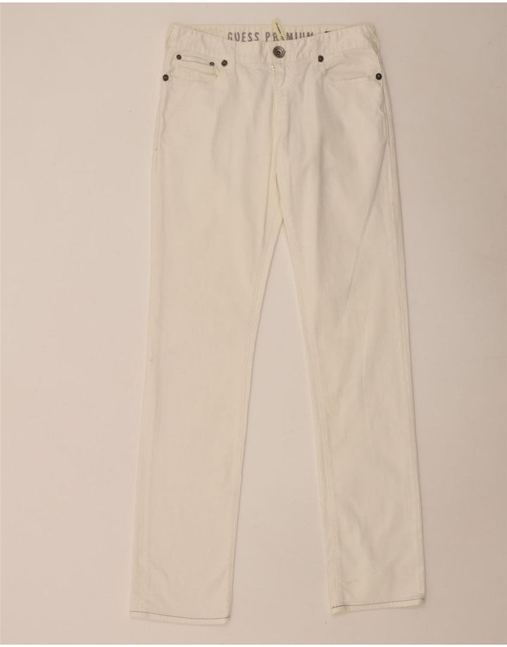 Guess Γυναικείο Slim Jeans W30 L34 Λευκό