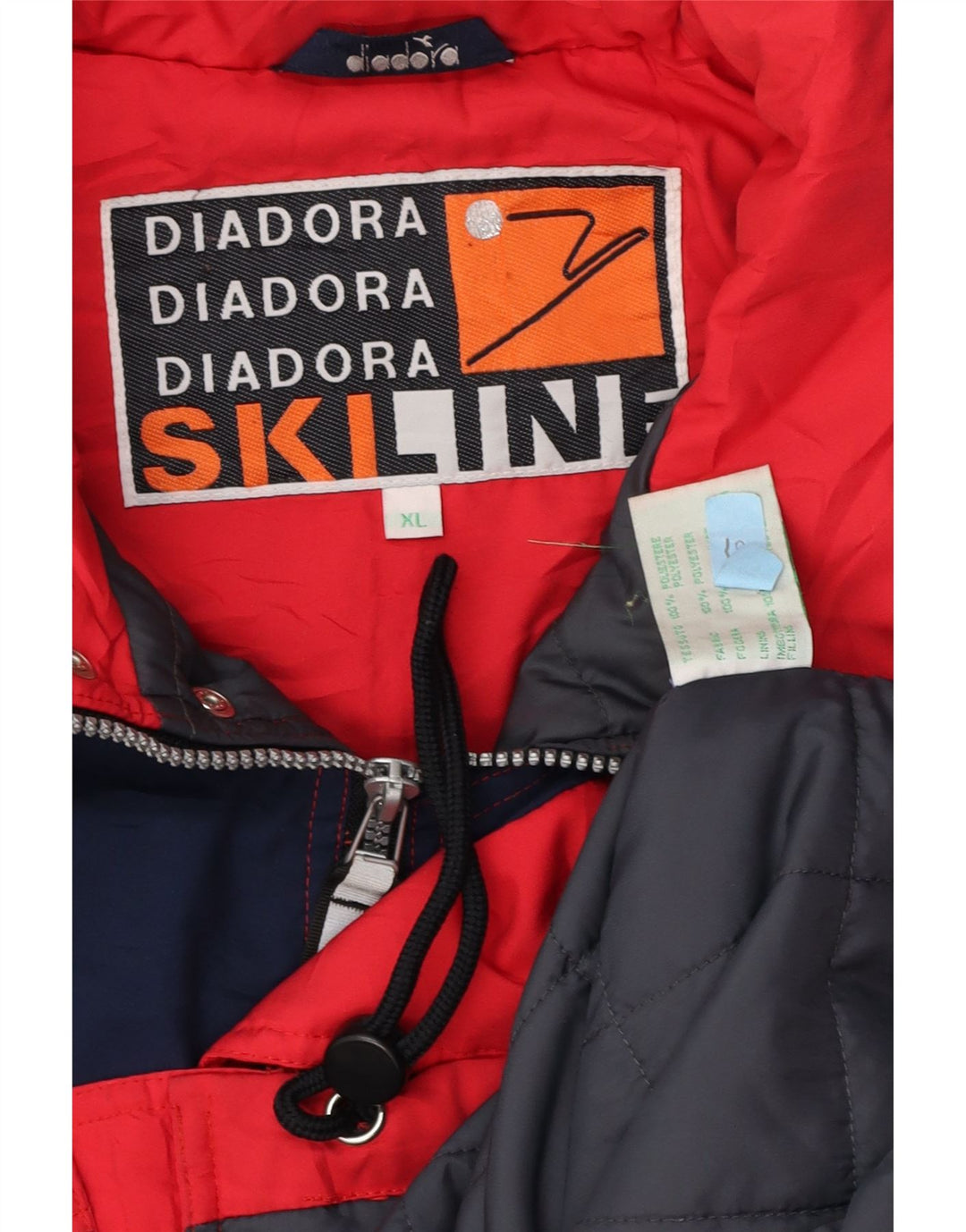 DIADORA Ανδρικό μπουφάν σκι με κουκούλα UK 42 XL Κόκκινο πολυεστέρας