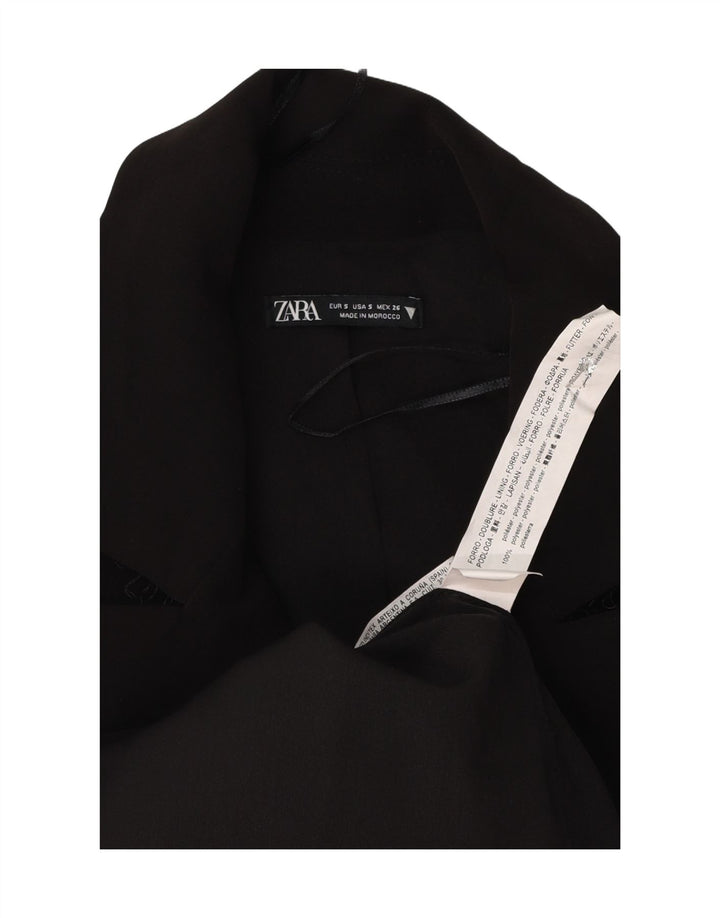 Zara Γυναικείο Πανωφόρι UK 10 Small Black Polyester