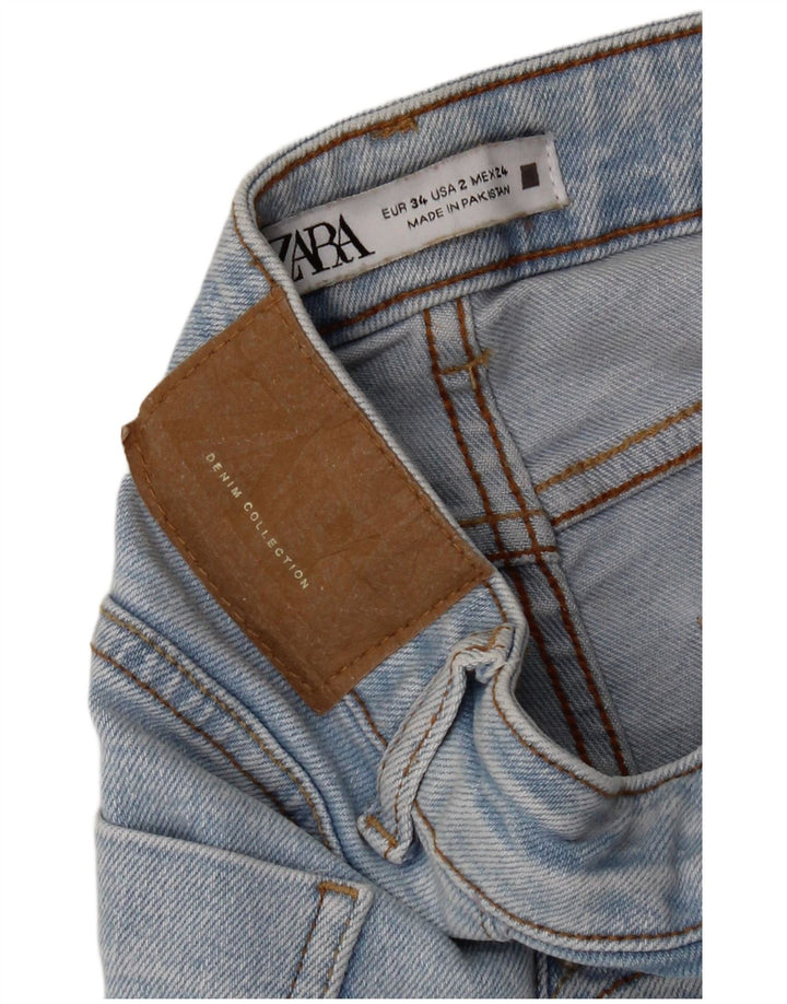 Zara Γυναικείο Jeans Flared EU 34 2XS W24 L27 Blue