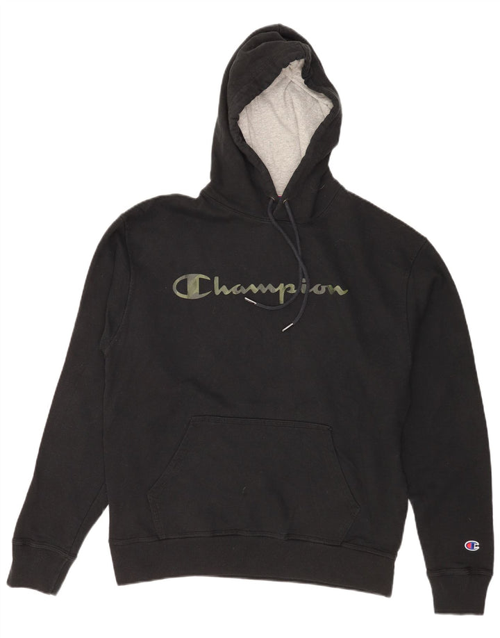 Ανδρικό Champion Graphic Hoodie Jumper Μεσαίο μαύρο βαμβακερό