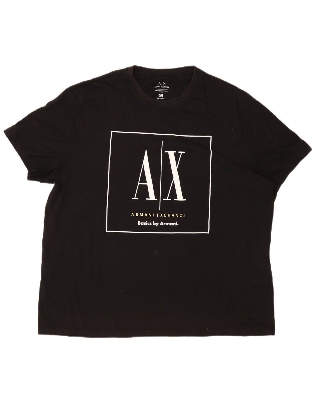 Armani Exchange Ανδρικό T-Shirt κανονικό γραφικό τοπ 2XL μαύρο