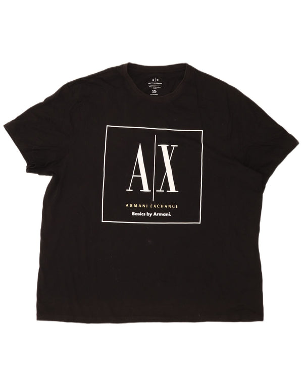 Armani Exchange Ανδρικό T-Shirt κανονικό γραφικό τοπ 2XL μαύρο