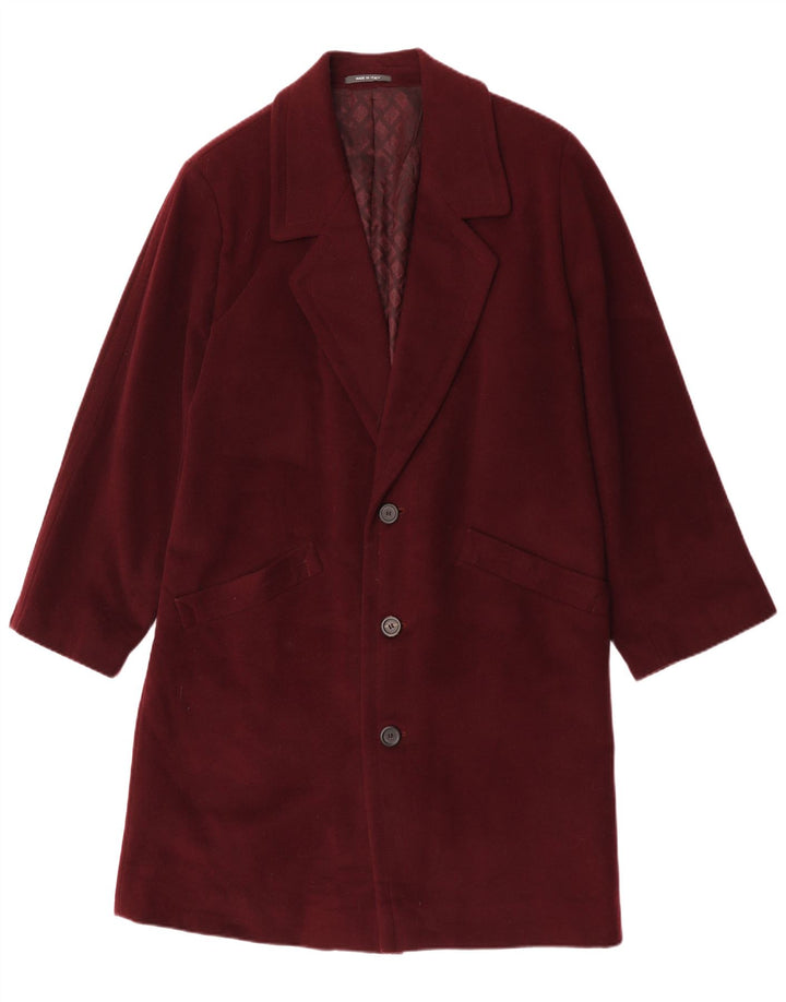 Ανδρικό πανωφόρι Division Vogue IT 48 Medium Burgundy Wool