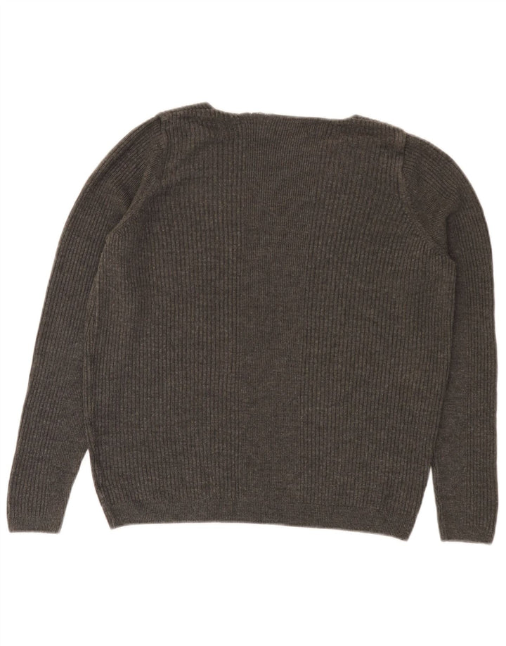 Marks & Spencer Γυναικείο πουλόβερ με V λαιμόκοψη UK 14 Medium Grey