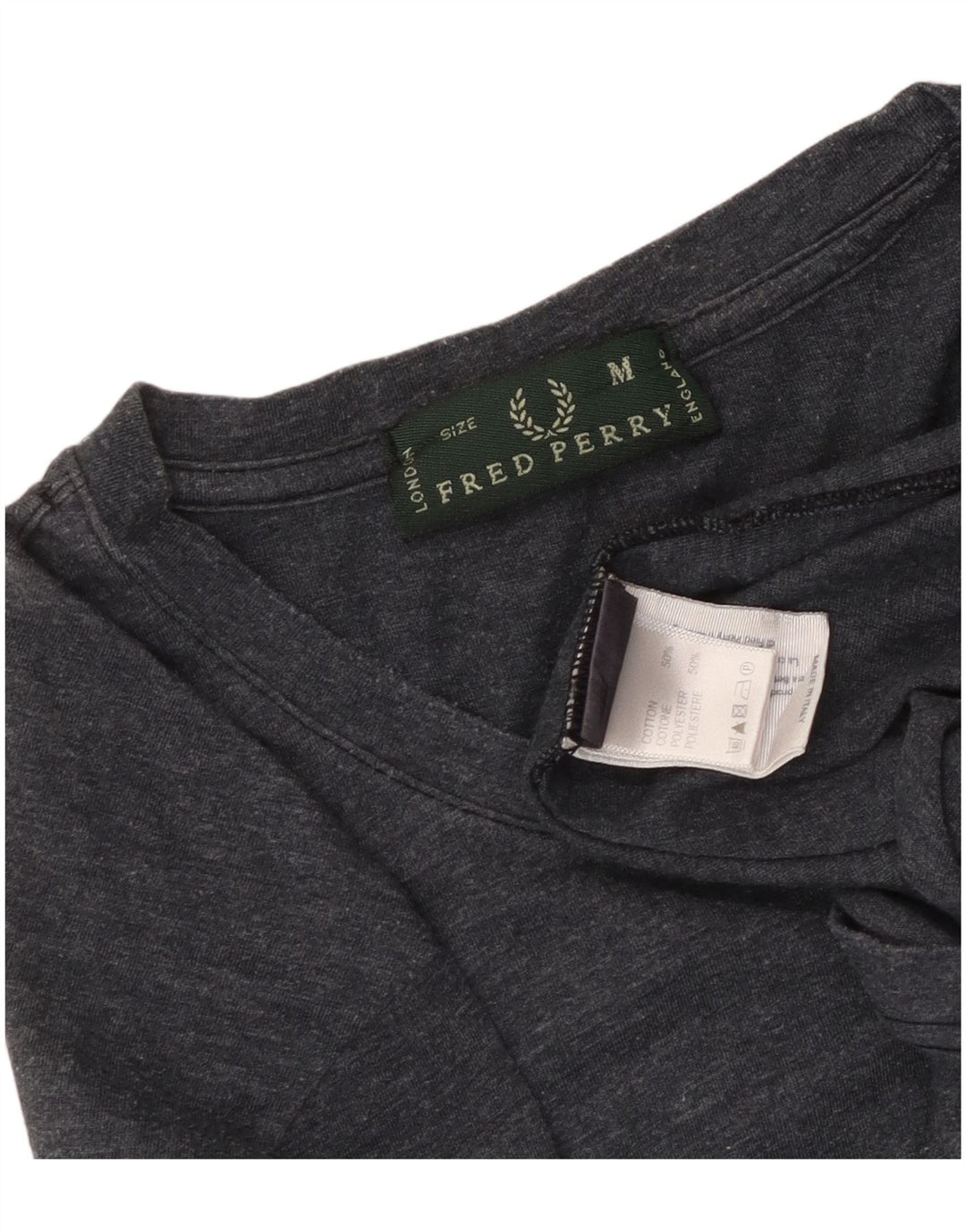 Fred Perry Γυναικείο τοπ μακρυμάνικο UK 14 Medium Navy Blue βαμβακερό