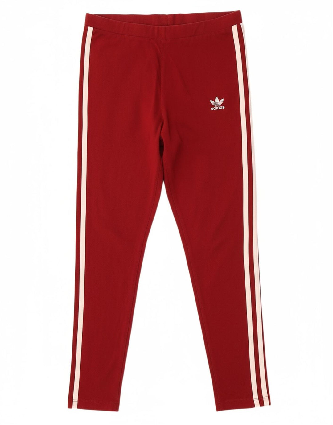 ADIDAS Womens Leggings UK 10 Small  Red Cotton