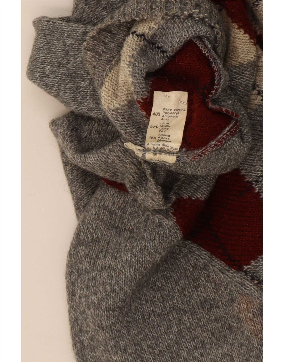 Ανδρικό πουλόβερ Rodes Crew Neck Jumper IT 48 Medium Grey Argyle/Diamond