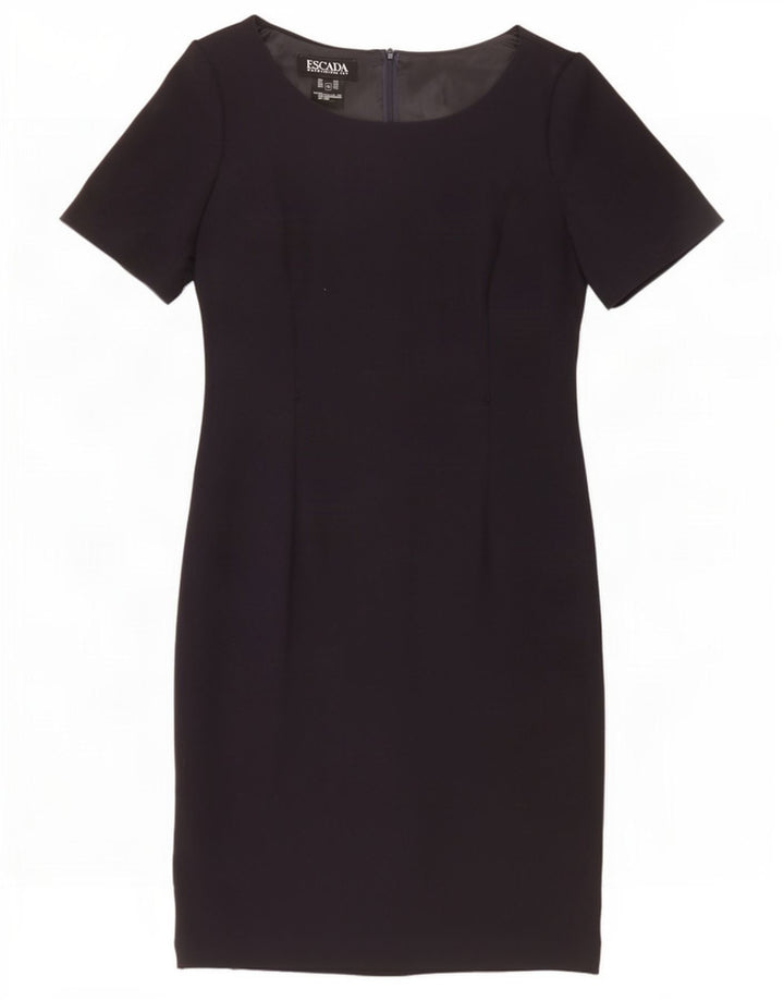 Γυναικείο φόρεμα με θήκη Escada EU 40 Medium Navy Blue New Wool