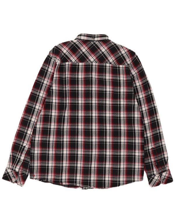 Ανδρικό πουκάμισο Carhartt Worker Wear κανονικό φανελένιο πουκάμισο μεγάλο μαύρο καρό