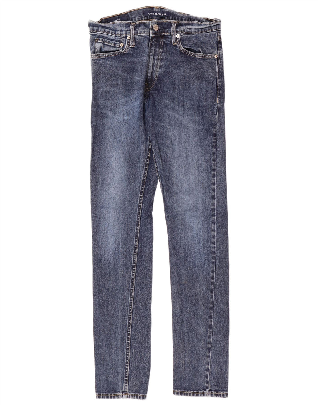 CALVIN KLEIN Ανδρικό Slim Jeans W30 L32 Μπλε βαμβακερό