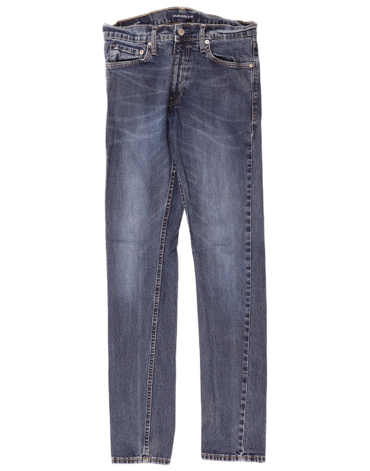 CALVIN KLEIN Ανδρικό Slim Jeans W30 L32 Μπλε βαμβακερό