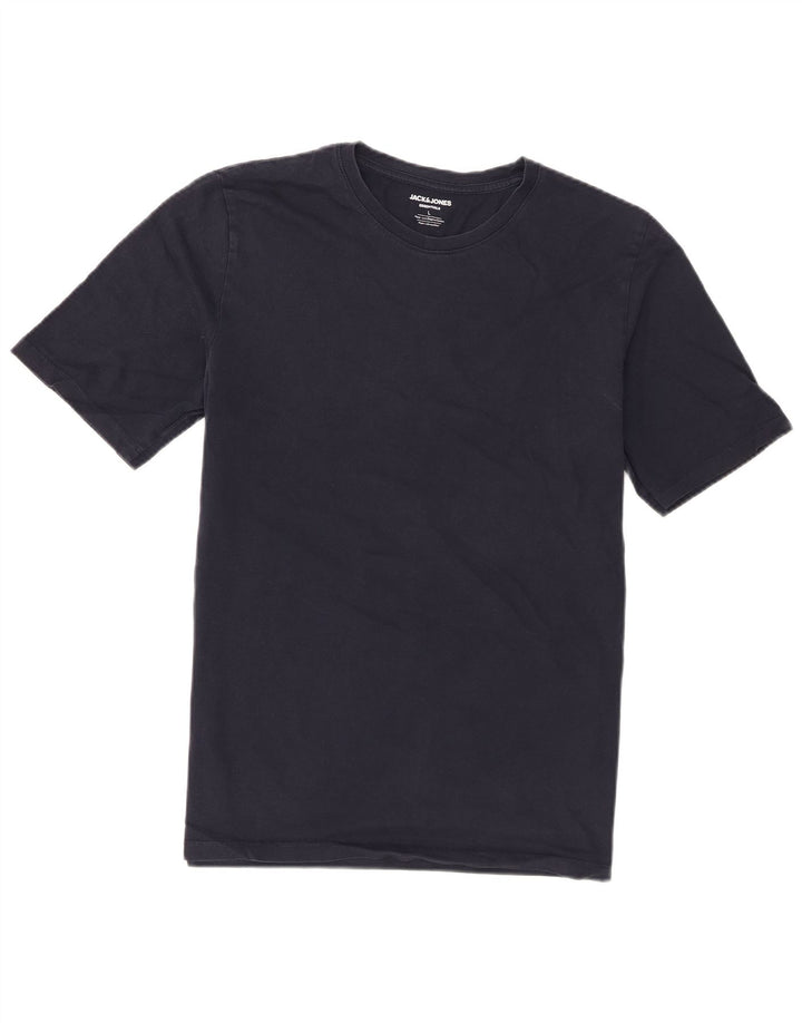 Jack & Jones Ανδρικό T-Shirt Top Large Navy Blue από βαμβάκι