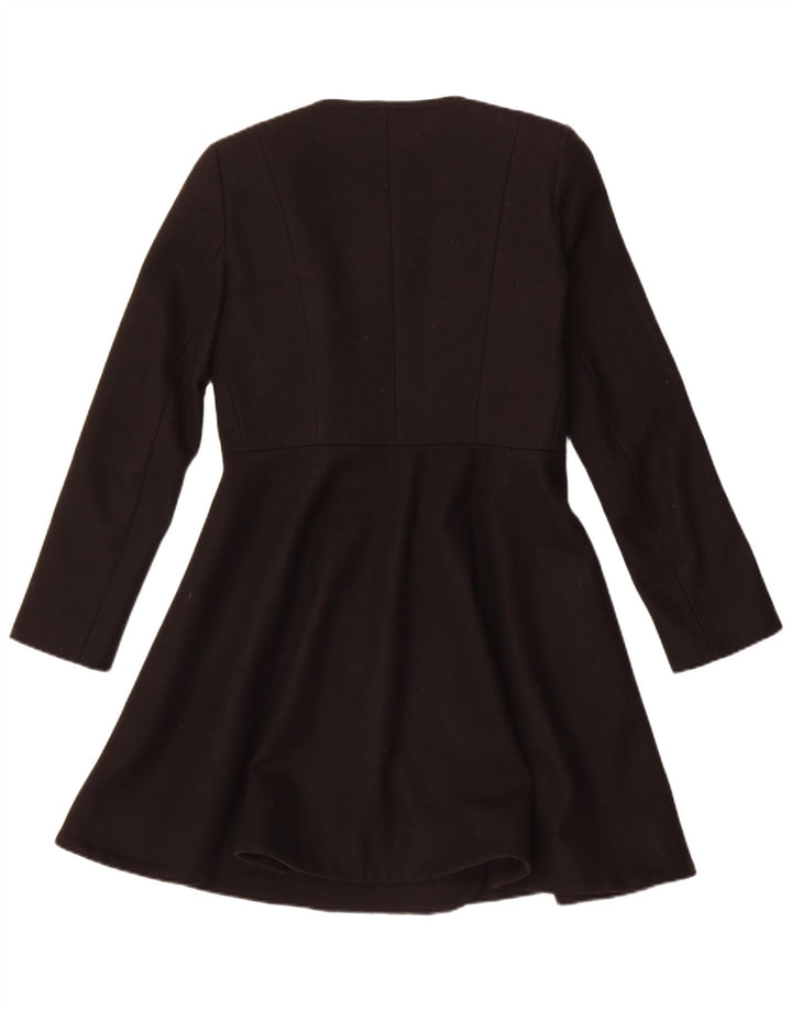 Γυναικείο παλτό γαλλικής σύνδεσης UK 10 Small Black Wool