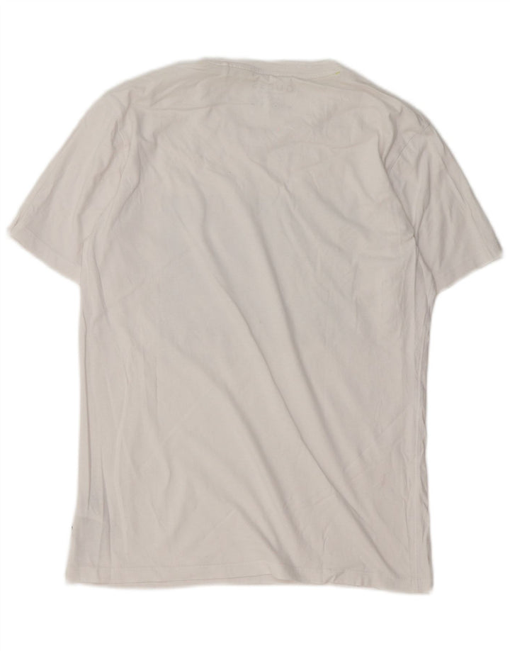 Ανδρικό γραφικό μπλουζάκι Guess Slim Fit Top Μεσαίο λευκό βαμβακερό