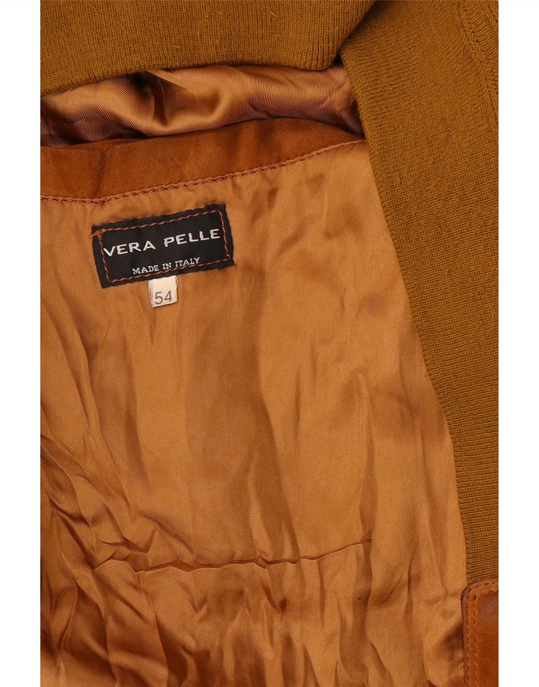 VINTAGE Ανδρικό Bomber Suede Jacket IT 54 2XL Καφέ Δερμάτινο