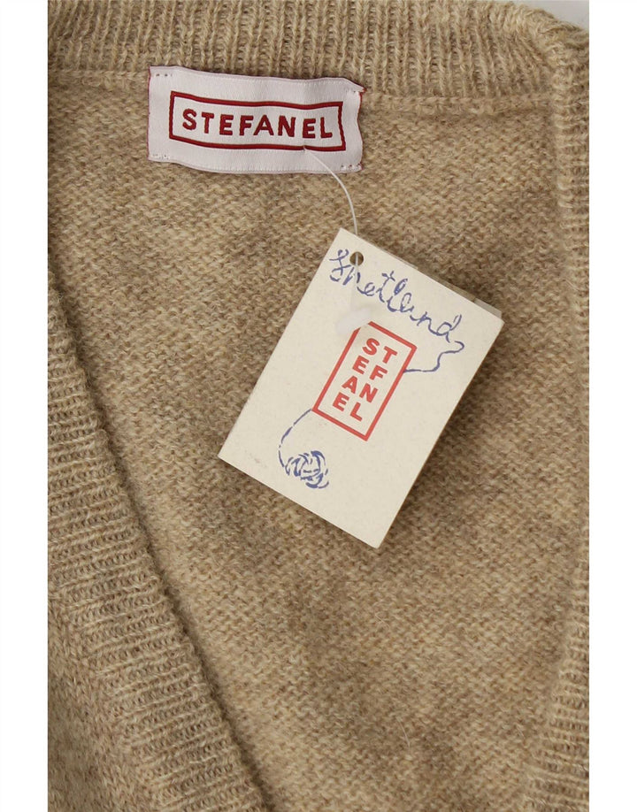 Stefanel Γυναικείο Αμάνικο Ζακέτα UK 14 Medium Beige