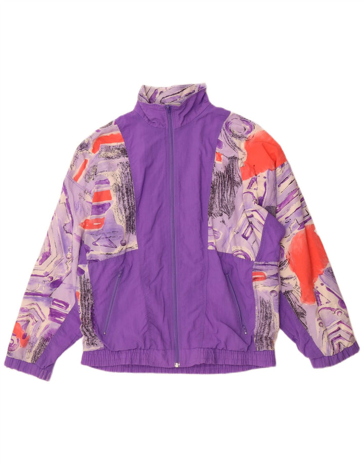 Ανδρική φόρμα Active Loose Fit Top Jacket Μικρό Μωβ γεωμετρικό πολυαμίδιο