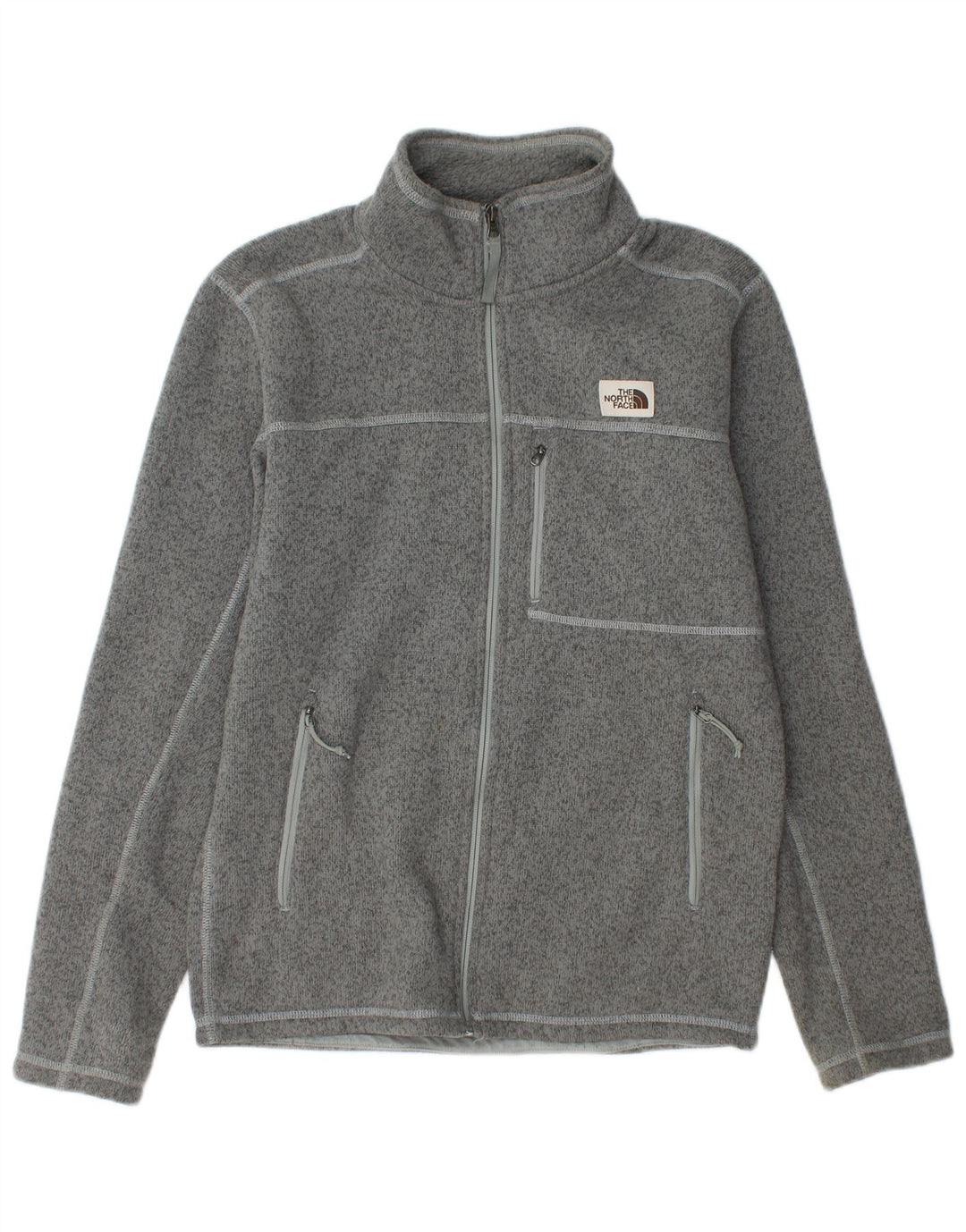 Ανδρική αθλητική φόρμα THE NORTH FACE Τοπ μπουφάν από πολυεστέρα με γκρι φλιτζάνια