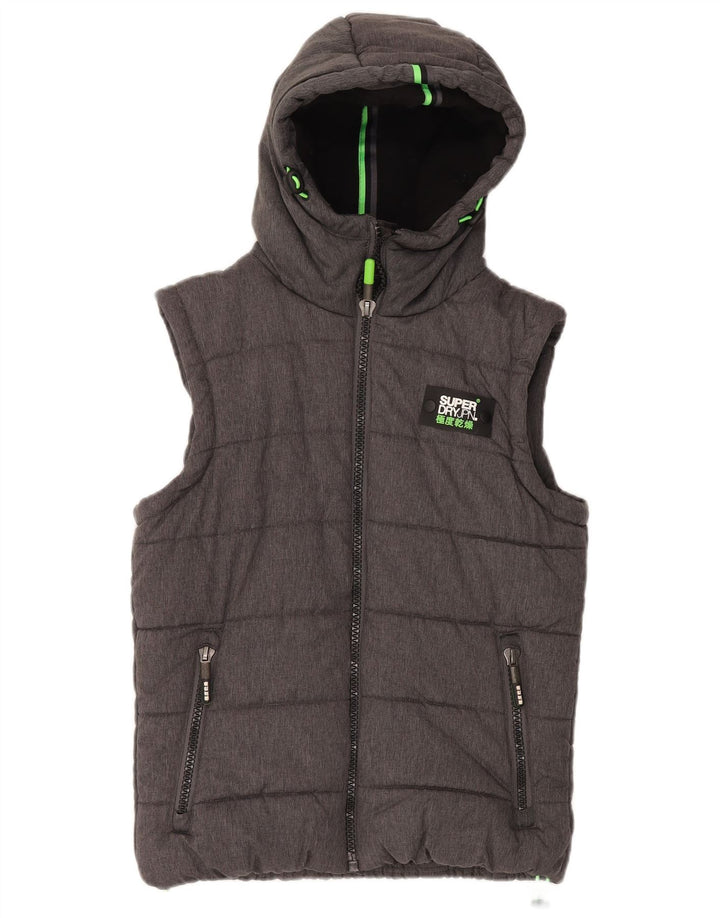 Superdry Ανδρικό padded Gilet UK 38 Medium Grey Polyester