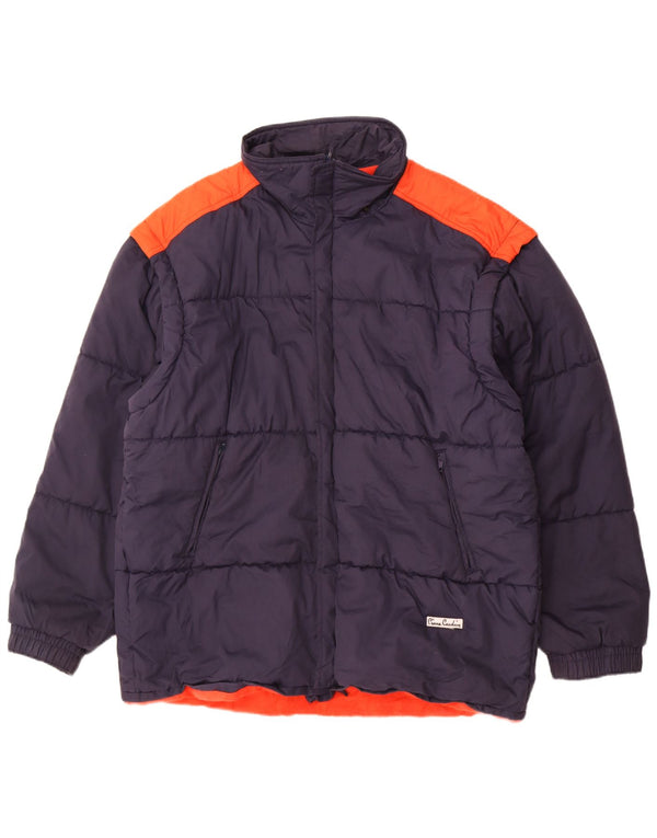 Pierre Cardin Ανδρικό μπουφάν με επένδυση UK 42 XL Navy Blue Colourblock