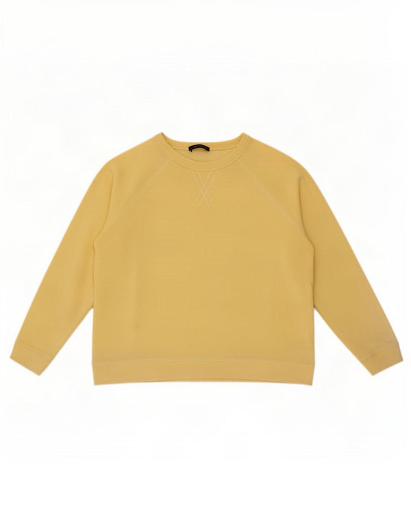 Marks & Spencer Γυναικεία Φούτερ Jumper UK 18 XL Κίτρινο Βαμβακερό