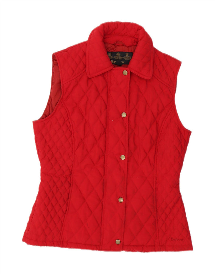 BARBOUR Γυναικείο Καπιτονέ Gilet UK 12 Μεσαίο Κόκκινο Πολυεστέρας