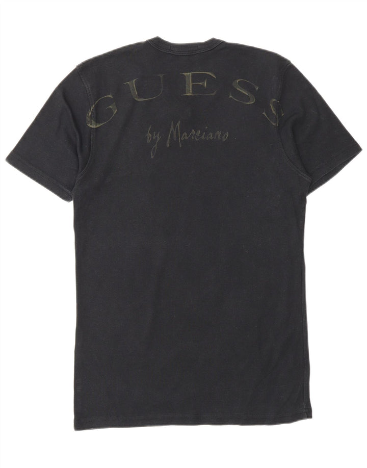 GUESS BY MARCIANO Ανδρικό γραφικό T-Shirt Top Μικρό μαύρο βαμβακερό