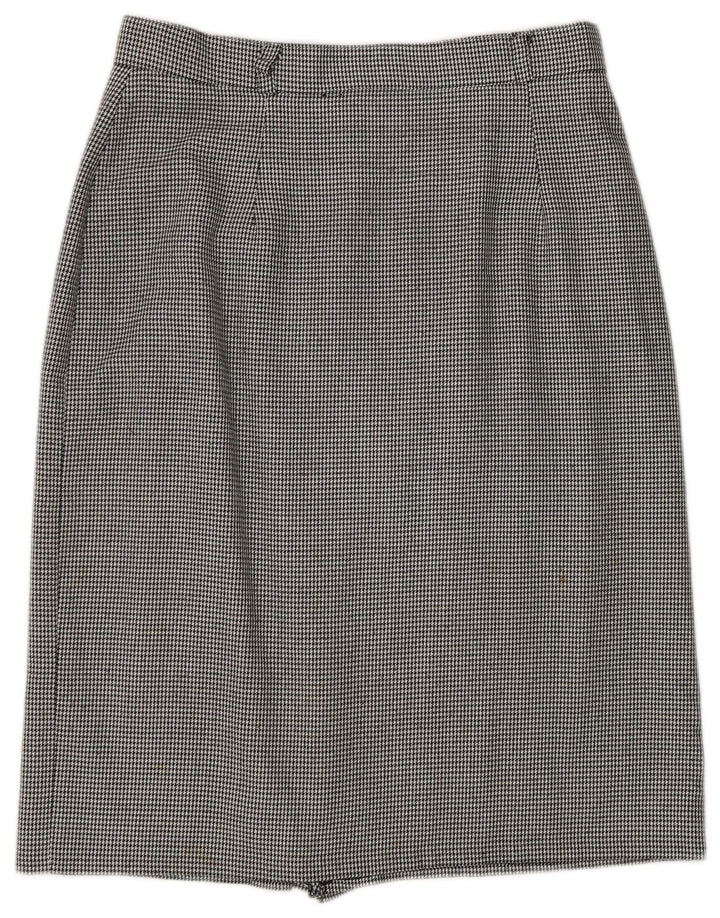 ST. BERNARD Γυναικεία Midi ίσια φούστα UK 16 Large W30 Black Houndstooth