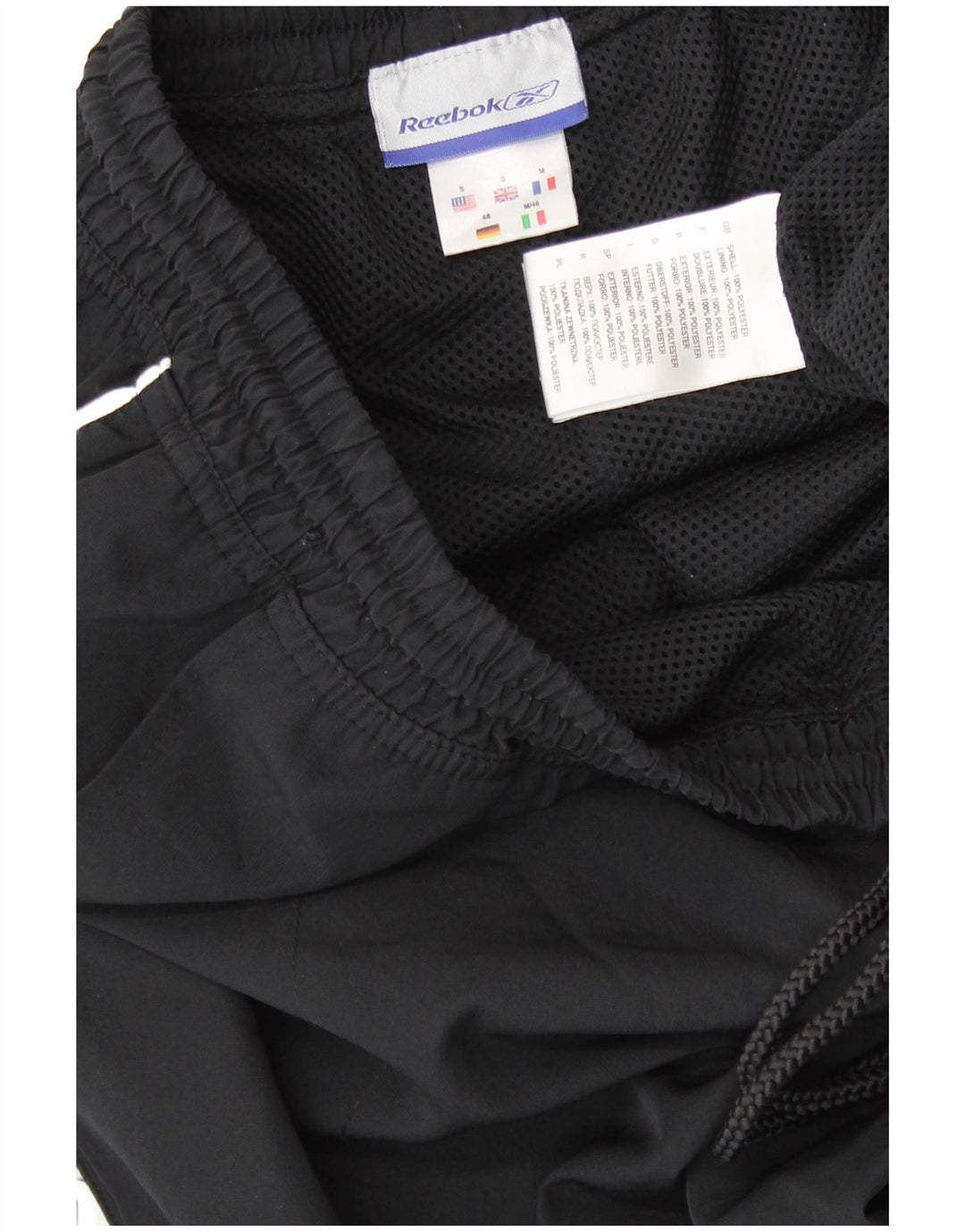 Ανδρική φόρμα REEBOK Παντελόνι Joggers Small Black Colourblock Polyester