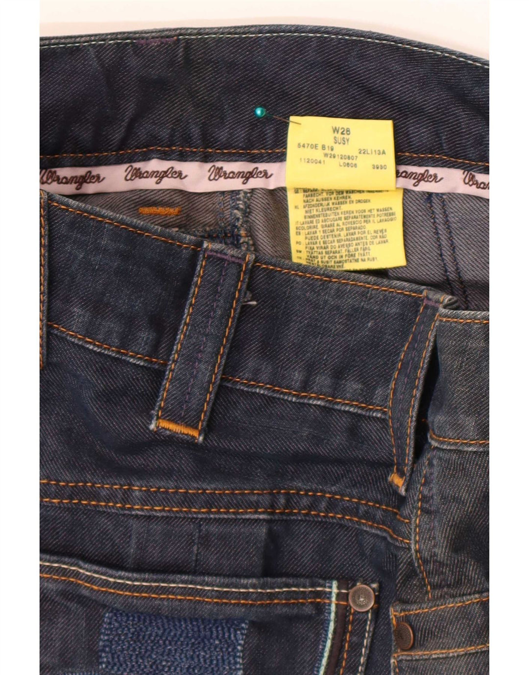 Γυναικεία τζιν φούστα Wrangler Susy W28 Βαμβακερή μεσαία γαλάζια