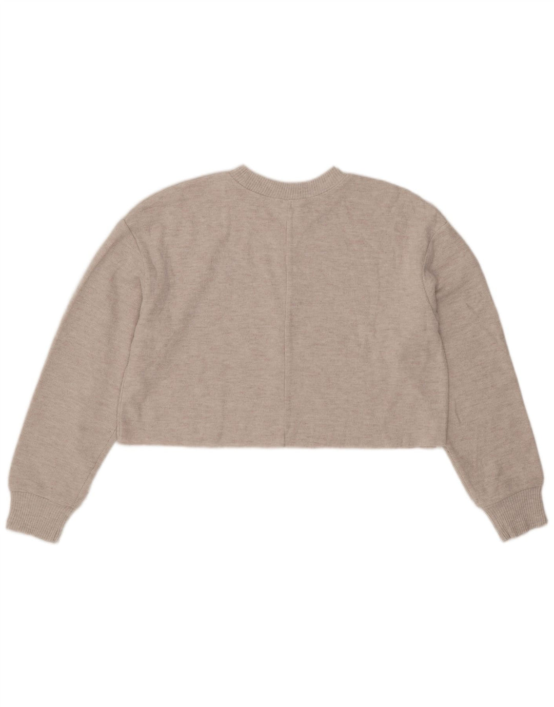 Zara Γυναικεία Μπλούζα Crop Top UK 14 Medium Grey Polyester