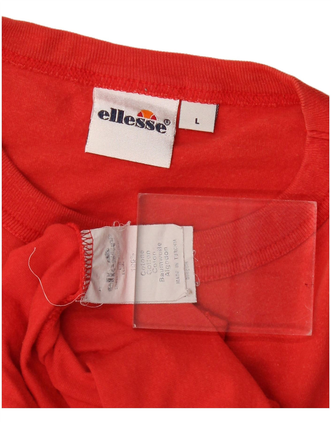 Ανδρικό γραφικό T-Shirt Ellesse Top μεγάλο κόκκινο βαμβακερό