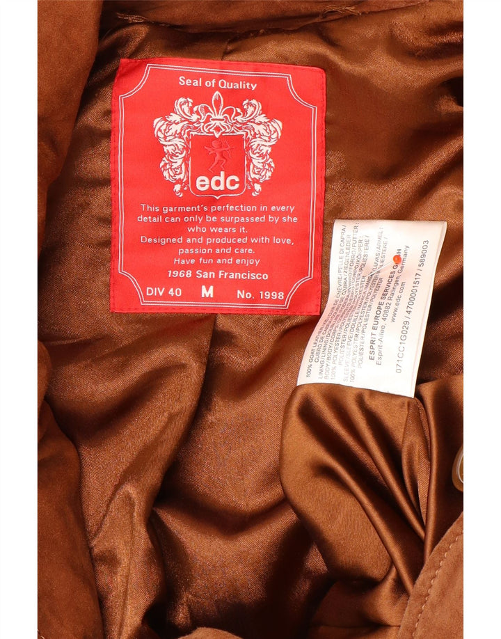 EDC Γυναικείο Suede Jacket UK 14 Δερμάτινο μεσαίο καφέ