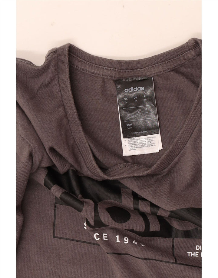 Ανδρικό γραφικό T-Shirt Adidas Top Μεσαίο γκρι βαμβακερό