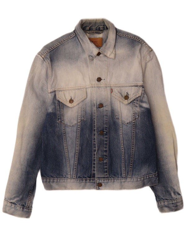 Levi's Womens Acid Wash Denim Jacket UK 18 XL Blue Cotton