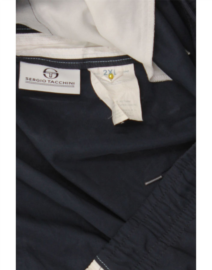 Ανδρικό αθλητικό σορτς Sergio Tacchini 2XL Navy Blue Colorblock Πολυεστέρας