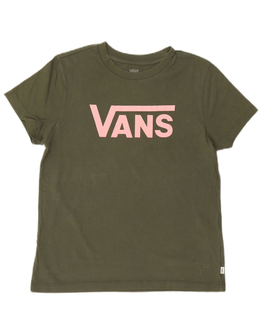 Vans Γυναικείο T-Shirt Top UK 12 Medium Khaki Cotton