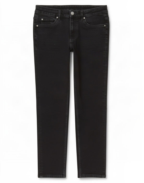 Marks & Spencer Γυναικεία Slim Jeans UK 12 Medium W30 L26 Black Cotton
