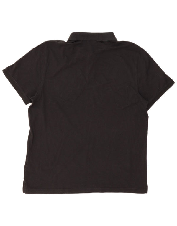 Ανδρικό πουκάμισο πόλο με κανονική εφαρμογή Gant XL Μαύρο βαμβακερό