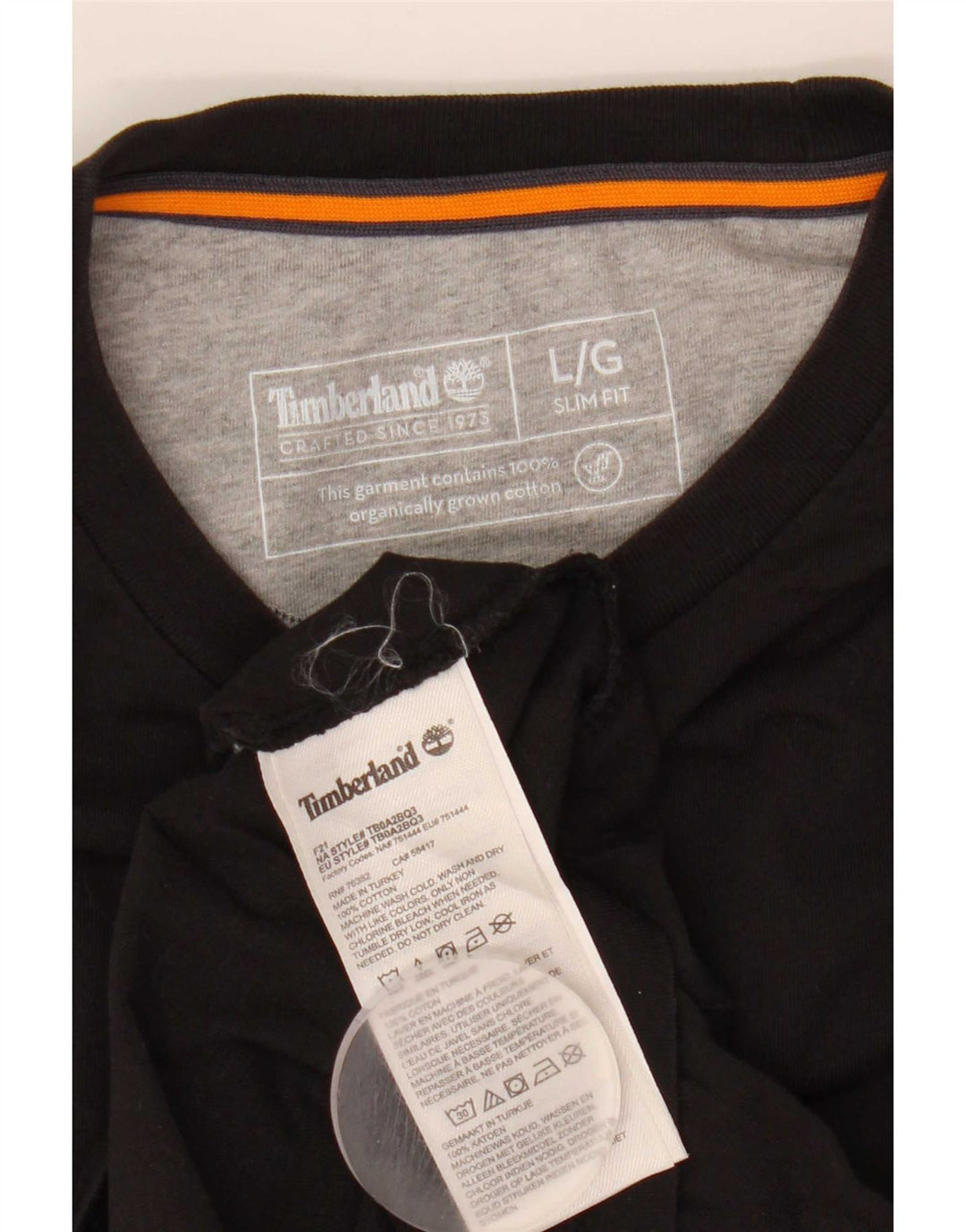 Ανδρικό τοπ Timberland Slim Fit Μακρυμάνικο μεγάλο μαύρο βαμβακερό